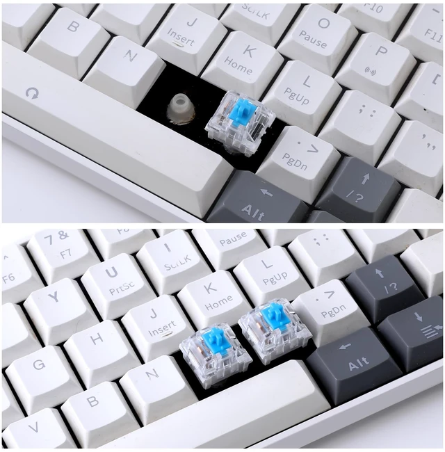 Alt view image 7 of 7 - 50PCS Mechanical Keyboard Switches, 3 Pin Blue Clicky Switches | Dustproof Key Clicker Replacement for Gaming Keyboards, DIY Keyboard Builds & Office Typing