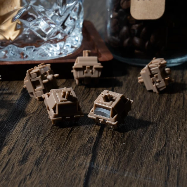 Alt view image 4 of 14 - Gateron Chocolate Smoothie Tactile Keyboard Switches, 5 Pin Pre-lubed 70PCS | Micro Tactile Key Switche FeelPOM Material55±15gf RGB LED Compatible5-pin Factory Pre-lubed
