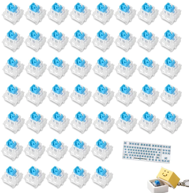Main image of 50 Pieces Clickers for 3D Prints,Keyboard Clicker for 3D Prints,Clicky Switches Suitable for 3D Printing,Dustproof,Segmented Shaft,Mechanical Keyboard Switches and Clickers for 3D Printed Fidgets