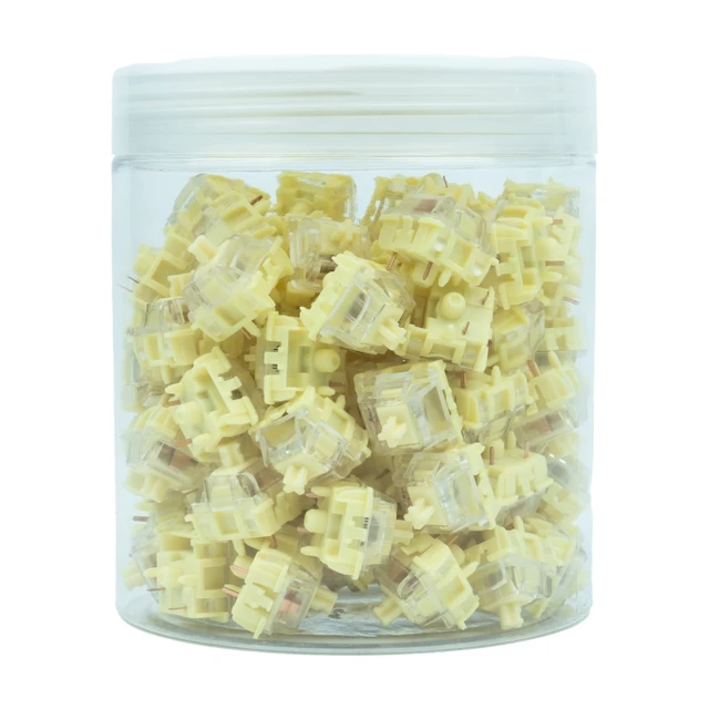 Alt view image 4 of 7 - Jelly Series Keyboard Switches (Yellow,110PCS) | Heavy Tactile,RGB LED,5 Pin,Factory Pre-lubed,Full POM Key Switches,compatible for MX Mechanical Keyboard