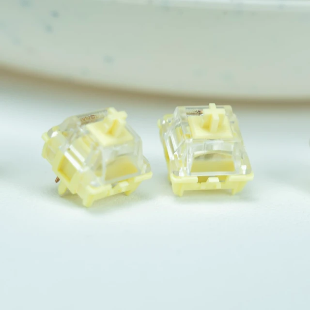 Alt view image 5 of 7 - Jelly Series Keyboard Switches (Yellow,110PCS) | Heavy Tactile,RGB LED,5 Pin,Factory Pre-lubed,Full POM Key Switches,compatible for MX Mechanical Keyboard