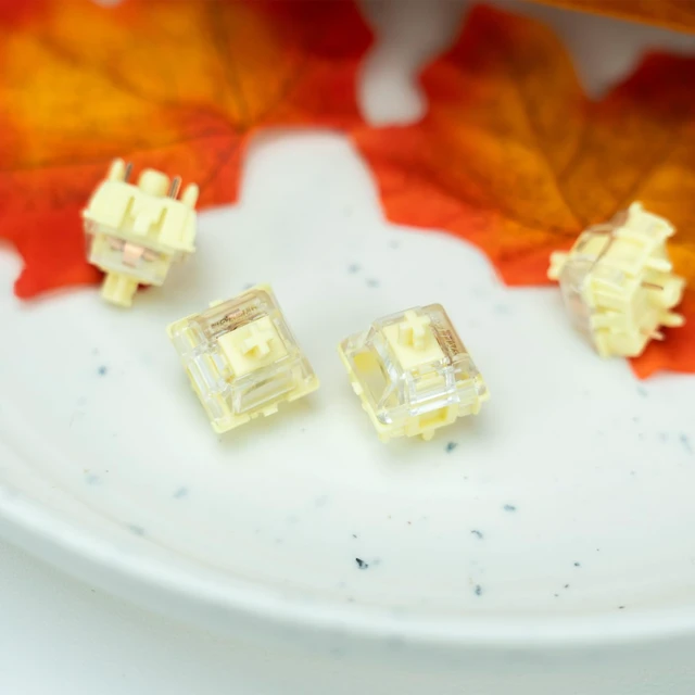 Alt view image 6 of 7 - Jelly Series Keyboard Switches (Yellow,110PCS) | Heavy Tactile,RGB LED,5 Pin,Factory Pre-lubed,Full POM Key Switches,compatible for MX Mechanical Keyboard