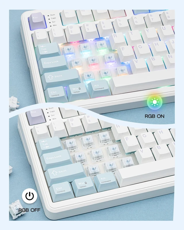 Alt view image 5 of 7 - Whisper Linear Keyboard Switches, 5-Pin Thocky Mechanical Switches | 40gf Gaming Keyboard Switches, Factory Pre-Lubed for Buttery Smooth Typing, 100PCS for 60%98% Mechanical Keyboards