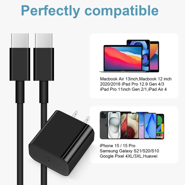 Alt view image 5 of 7 - iPhone 18 17 16 15 Charger Fast Charging USB C Charger Block | Type C Charger 6FT Cord for iPhone 18/18 Pro/18 Pro Max/iPhone Duo/iPhone 17/17 Pro Max/16/16 Pro Max/15/15 Pro Max(Black)