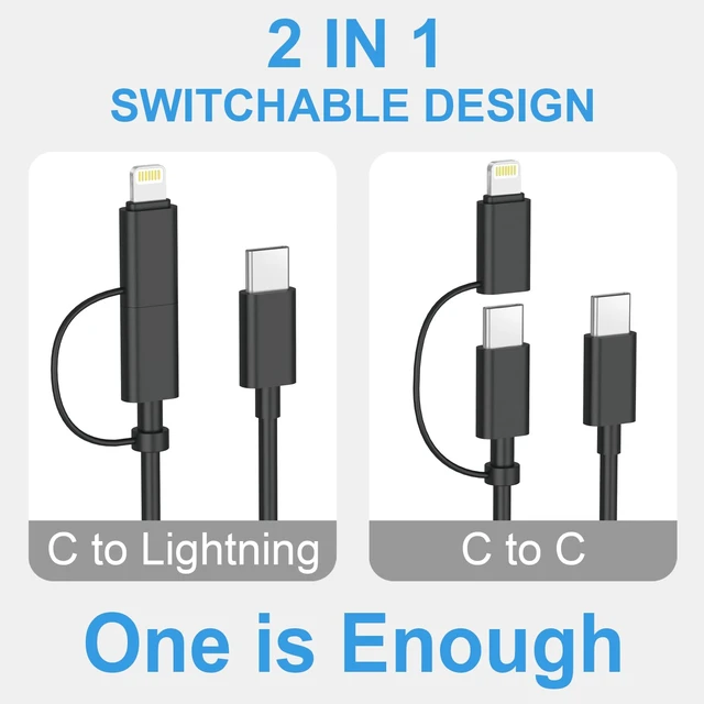 Alt view image 3 of 6 - iPhone 17 16 15 Charger 3 Pack 20W iPhone Charger Fast Charging | USB C Charger Block Type C Chargers 10FT Cord for iPhone 17/17 Plus/17 Pro Max/16 Pro Max/15 Max/14Max(Balck)
