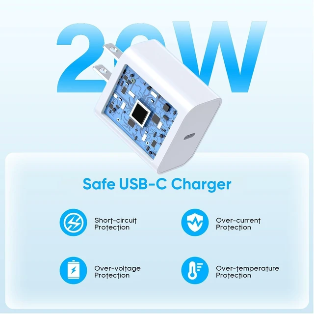 Alt view image 4 of 7 - iPhone 17 16 Charger,2Pack USB C Fast Charger Apple Charge Type C Fast Charging Block&6FT USB C to C Woven Cable Cord for iPhone 17 Pro Max/17 Pro/Air/16 Plus/16E/15 Series/iPad Pro/Air/Mini