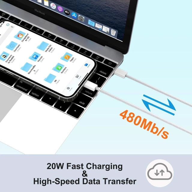 Alt view image 6 of 7 - 10FT iPhone 17 16 Charger Fast Charging,2Pack 20W TypeC Chargers USBC Block | 10Foot USB C to USB C Woven Cable Apple iPhone 17 Pro Charger for iPhone 17 Pro Max/17e/Air/16 Plus/16 Pro/16 Pro Max/15