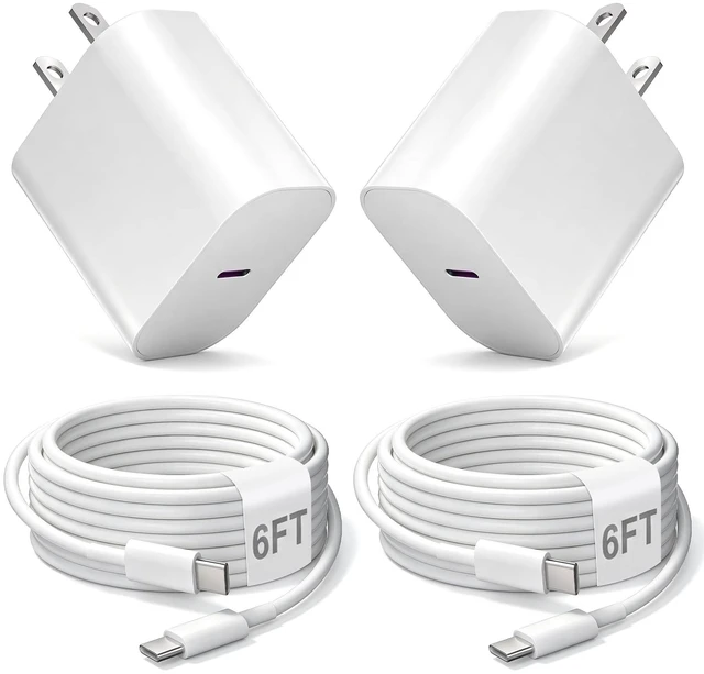 Main image of iPhone 17 16 Pro Charger Fast Charging,2Pack 20W Quick USB C Charger Block Type C Chargers Fast Charging,6FT USBC Charging Cable Cord for iPhone 17 Pro/17 ProMax/17 Air/16/16 ProMax/16e/15 Pro/15 Plus