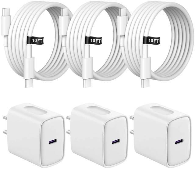 Main image of iPhone Charger Fast Charging 10FT iPhones 18 17 16 15 Charger 3 Pack | Type C Chargers USB C Charger for iPhone 18/18 Pro/18 Pro Max/iPhone Duo/Air 17/17 Plus/17 Pro/17 Pro Max/16/16 Pro Max/15