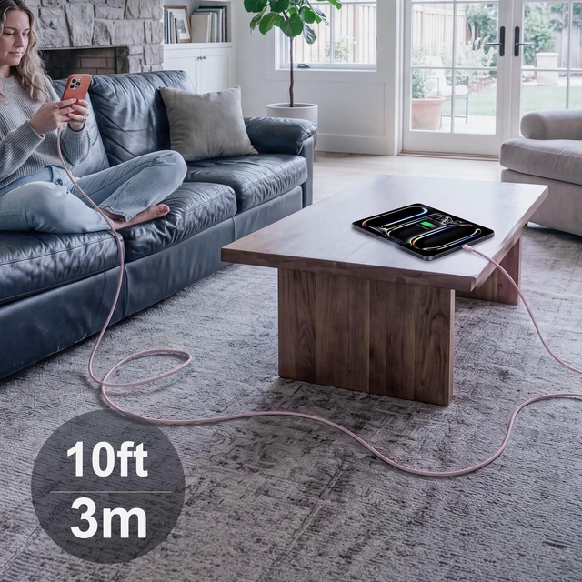 Alt view image 5 of 7 - iPhone 18 17 16 15 Charger Fast Charging, 20W Dual Port USB C Charger Block | Type C Charger Fast Charging, 10FT Long USB C to C Cable for iPhone 18 17 16 15 Pro Max, Duo, Air, Android Phone, iPad