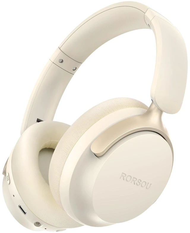 Main image of B8 Bluetooth Headphones Over Ear, 6 EQ Music Modes and 50H Playtime Deep Bass Wireless Headphones with Mic, Lightweight Folding HiFi Stereo Headset for iPad/Travel/Tablet/PC/Home Beige White