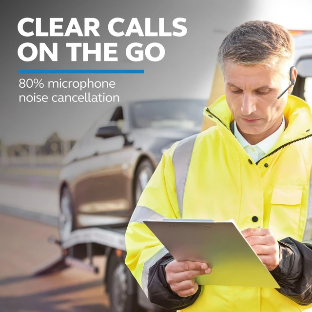 Alt view image 2 of 7 - M300-XT SE Compact Bluetooth Headset | 80% noise canceling headset for mobile workers; compact fit, 14 hr talk time
