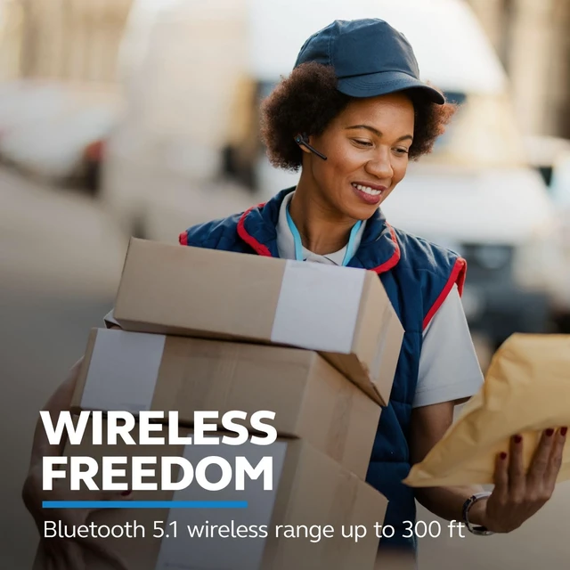 Alt view image 4 of 7 - M300-XT SE Compact Bluetooth Headset | 80% noise canceling headset for mobile workers; compact fit, 14 hr talk time