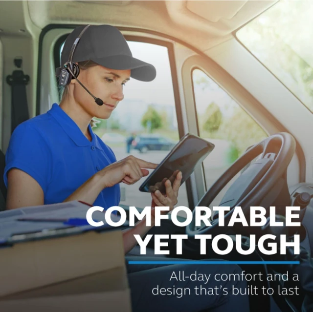 Alt view image 7 of 7 - M300-XT SE Compact Bluetooth Headset | 80% noise canceling headset for mobile workers; compact fit, 14 hr talk time