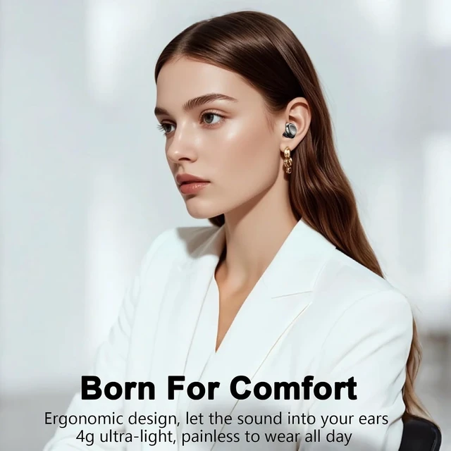 Alt view image 4 of 7 - Wireless Earbuds, 2026 Bluetooth 5.4 Sleep Ear buds, Wireless Headphones | Sleep Mode, 55H Playtime, ENC Dual Mic, IPX7 Waterproof, Digital Battery Display, iOS/Android, Short relaxation/Fitness