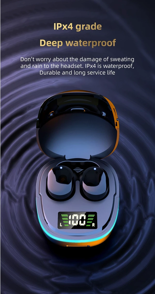 Alt view image 6 of 7 - Wireless Bluetooth 5.4 Earbuds, 40H Playtime,Touch Control Light Weight in Ear Headphones with Built in Mic, with Noice Cancelling, Earphone Clear Calls for Sports Workout, Black