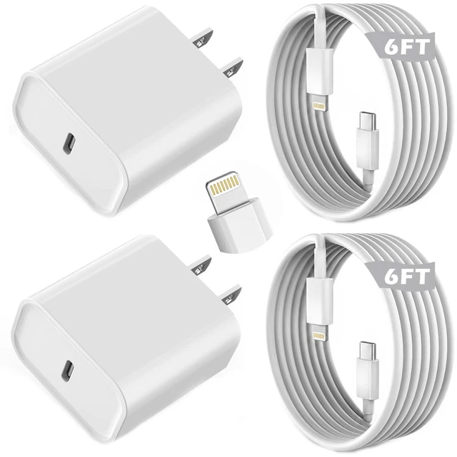 Main image of iPhone Charger Fast Charging,2Pack USB C Wall Charger Block Fast iPhone Charger 6FT Type-C USB C to Lightning Cable Cord for iPhone14 Pro Max/14 Pro/14 Plus/13 Pro Max/12 Mini/11Pro Max/10/Xs,AirPods