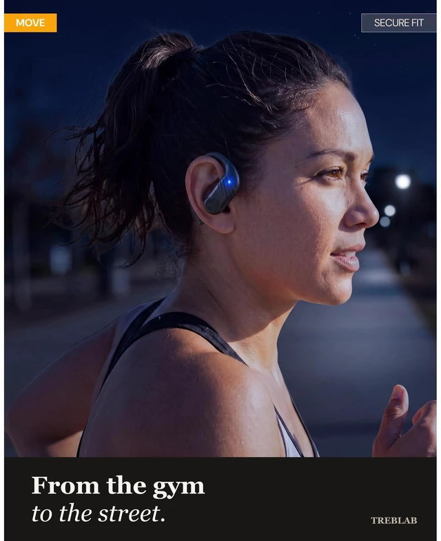 Alt view image 2 of 7 - X3-Pro Earbuds Wireless Bluetooth, Earhook IPX5 11H Powerbank | Bluetooth Running Headphones, gaming mode 60ms, wireless charging case, secure earhook, ENC mics, BT 5.4, 9g ultra-light