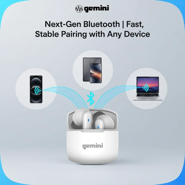 Alt view image 4 of 7 - True Wireless Earbuds, 13mm Drivers, Touch Control (GEBX-100) | True wireless earbuds, dual 13mm drivers - up to 4 hr + USB-C case - tap control - hands-free calls