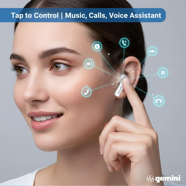 Alt view image 5 of 7 - True Wireless Earbuds, 13mm Drivers, Touch Control (GEBX-100) | True wireless earbuds, dual 13mm drivers - up to 4 hr + USB-C case - tap control - hands-free calls