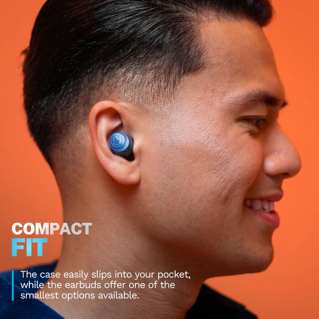 Alt view image 6 of 7 - Go Air Pop+ True Wireless Earbuds, in Ear Headphones, Bluetooth Earphones, 35H Playtime Ear Buds, Bluetooth Earbuds with Microphone, USB-C Charging Case, Dual Connect, EQ3 Sound, Navy Blue