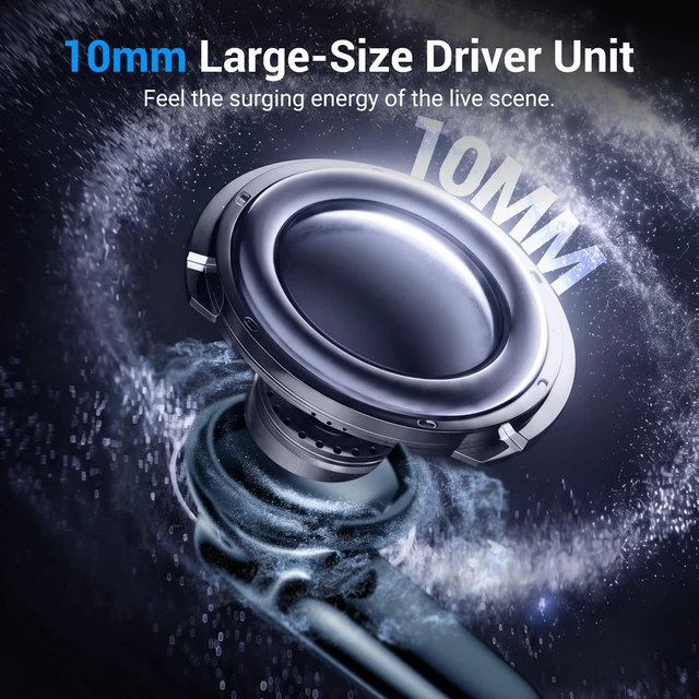 Alt view image 2 of 7 - LED Display Wireless Earbuds Bluetooth 5.4 in Ear Headphones | 48H Playtime,Deep Bass Sound,10mm Clear Calls,Lightweight Headsets Secure Fit for Work, Commute, Gaming, Running Black