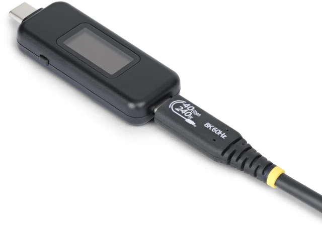 Alt view image 5 of 7 - USB-C Power Tester, Digital Multimeter, 240W PD (USBC-PWRTESTER) | Bi-Directional Voltage and Current Meter, Cable and Port Tester, USB 10Gbps, EPR, USB 10Gbps Pass-Through, Male to Female