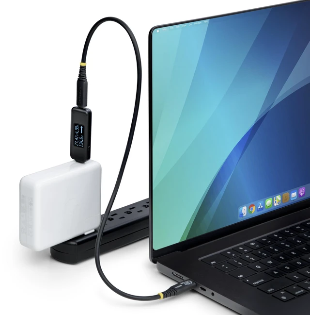 Alt view image 6 of 7 - USB-C Power Tester, Digital Multimeter, 240W PD (USBC-PWRTESTER) | Bi-Directional Voltage and Current Meter, Cable and Port Tester, USB 10Gbps, EPR, USB 10Gbps Pass-Through, Male to Female