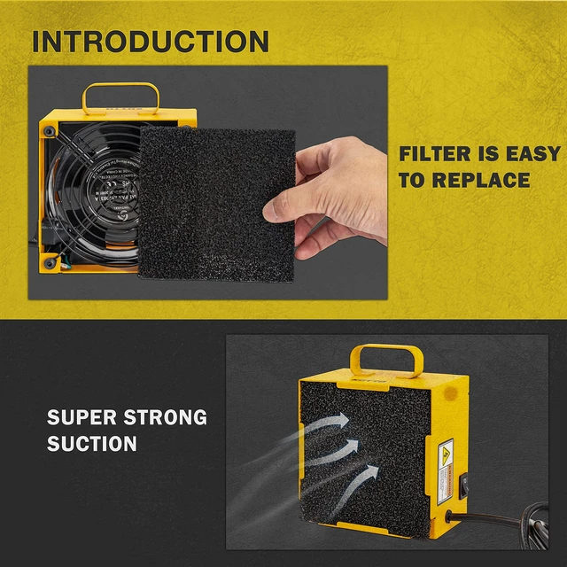 Alt view image 5 of 7 - Solder Smoke Absorber Remover Fume Extractor Soldering Filter | Smoke Prevention Absorber DIY Working Fan for Soldering Station(Yellow)