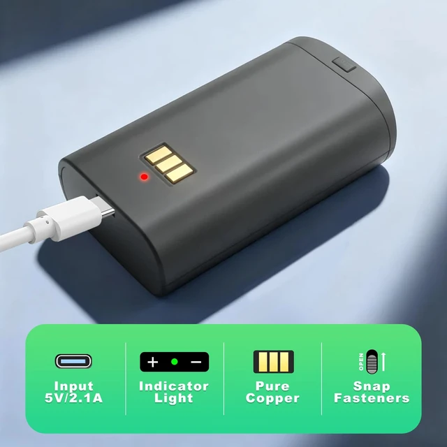 Alt view image 5 of 7 - Replacement Battery for Defend 360 Cellular Security Camera | 12000mAh Rechargeable Lithium Batteries with USB-C Fast Charging, LED Power Meter & Solar Panel Compatible