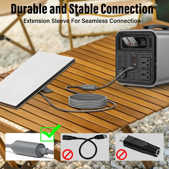 Alt view image 5 of 6 - Starlink Mini Power Cable 0.5M,18AWG USB C to DC Adapter Cable | with Smart PD Protocol,65W+ Type C Extension Cord for Flexible Starlink Mini Portable Power Station & RV Setup