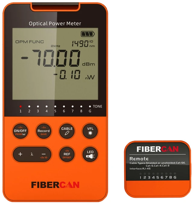 Main image of Optical Power Meter -70~+10dbm Visual Fault Locator Portable Optical Cable Tester Network Tools with RJ45 Remote