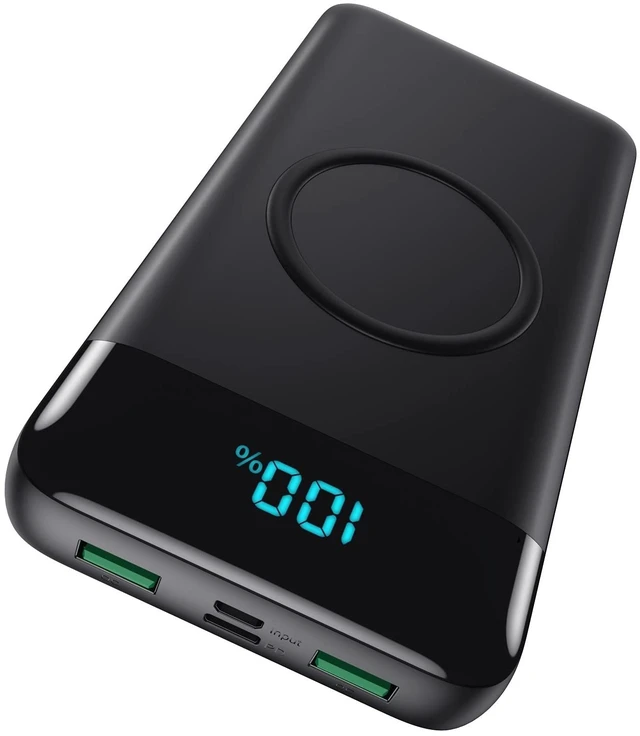 Main image of Wireless Portable Charger 30800mAh,15W Wireless Charging 25W PD QC4.0 Fast Charging USB-C Power Bank, 4 Output Travel Essential External Battery Pack Compatible with iPhone 17/16/15/14,Galaxy,Android