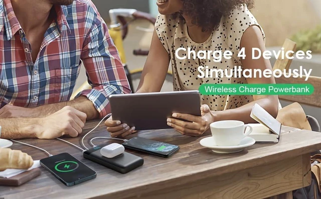 Alt view image 7 of 7 - Wireless Portable Charger 30800mAh,15W Wireless Charging 25W PD QC4.0 Fast Charging USB-C Power Bank, 4 Output Travel Essential External Battery Pack Compatible with iPhone 17/16/15/14,Galaxy,Android