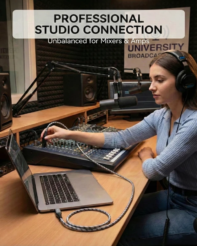 Alt view image 7 of 7 - USB C to XLR Cable 6.6ft, Audio Output Only (NOT for Mics/Recording), Unbalanced Type C to XLR Cord for Speaker (Requires Active Speaker), Amp, Mixer, for iPhone 17/16/15, Galaxy S25