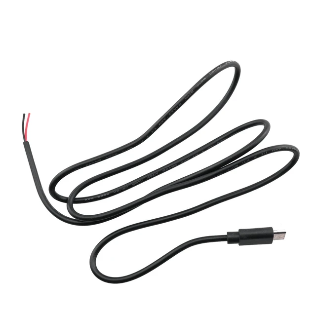 Alt view image 2 of 4 - USB Type-C Pigtail Cable 2PCS 1m/3.2ft 22AWG USB-C Plug to 2 Pin Bare Wire Open End Connector for DIY, Type C Male