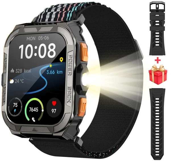 Main image of GPS Smart Watch for Men with ChatGPT, AI Translator, Compass & Flashlight/100-Day Battery/Bluetooth Calling/Health Monitor/100+ Sports,Fitness Tracker for iPhone/Android Phones