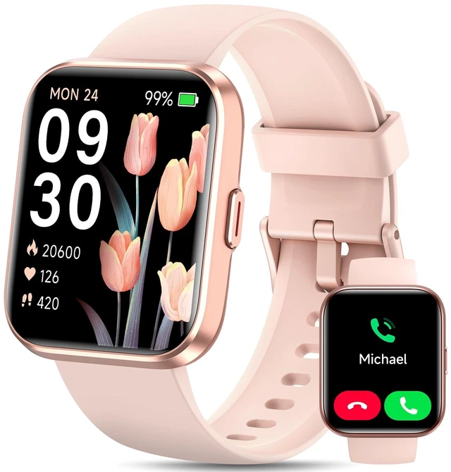 Main image of Smart Watches for Women with Call, Health Monitor, Alexa Smartwatch | Womens Smart Watch for iPhone Android, Sleep,Heart Rate,Stress Monitor, Cycle Tracking, 100+ Sports Modes Fitness Watch
