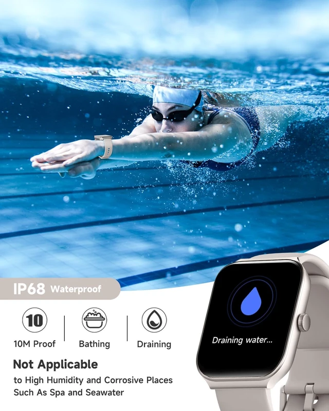 Alt view image 7 of 7 - 1.95" Smart Watch for Women with ALEXA, Fitness Watch for Android iOS Phone | Call Function, Message Notifications, Pedometer, Heart Rate, Sleep Monitor, 100 Sport Modes, IP68 Waterproof,