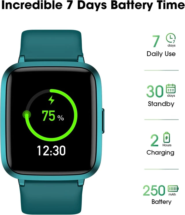 Alt view image 6 of 7 - Fitness Tracker Watch with Heart Rate, No App No Phone Required, Pedometer | Step Counter, Heart Rate Monitor, Sleep Monitor, Alarm Clock, Stopwatch, Fitness Tracker, IP68 Waterproof Smart Watches