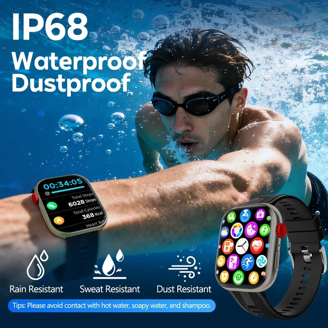 Alt view image 5 of 7 - Smart Watch for Men & Women, 1.88" HD Screen, 120+ Sports Modes, Black | Fitness Tracker, IP68 Waterproof, 300+ DIY Watch Faces, Bluetooth Calling & Alerts, Compatible iOS & Android Health Monitor