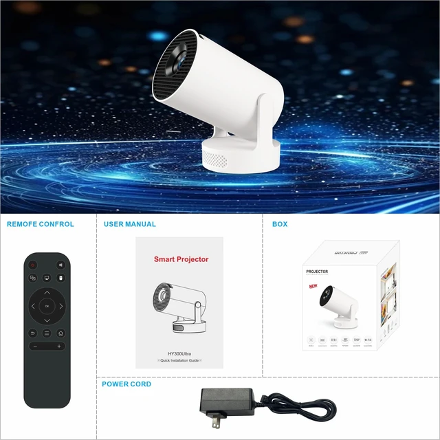 Alt view image 7 of 7 - Mini Projector with WiFi and Bluetooth,Smart Projector 4K Support | 210° Rotatable,5W Speaker,210 ANSI Auto Keystone, support 1080P Ideal for Bedroom & Camping