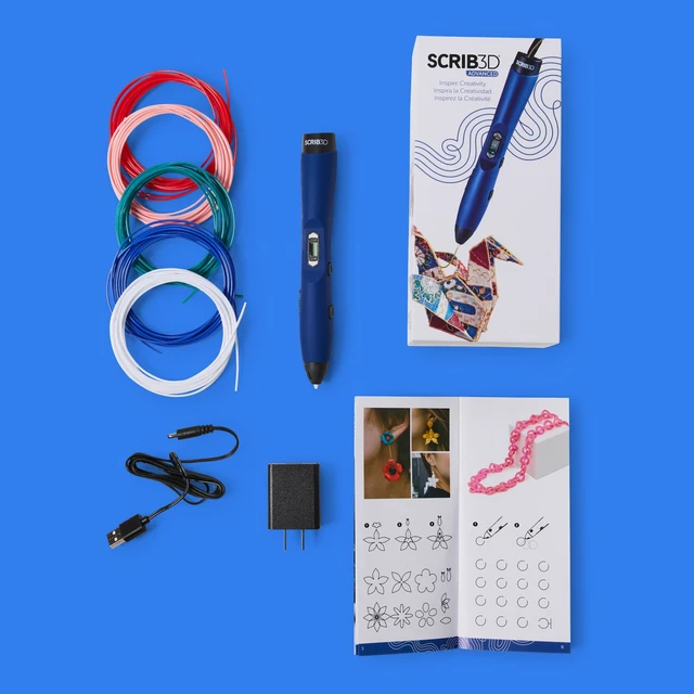 Alt view image 5 of 6 - Advanced 3D Printing Pen with 20 Feet of Filament, Stencil Book, and Project Guide