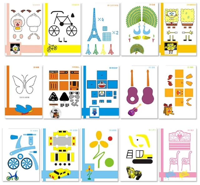 Main image of 20 Sheets 3D Printer Drawing Molds Paper Stencils for 3D Printing Pen, 40 Patterns and a Clear Plate Set