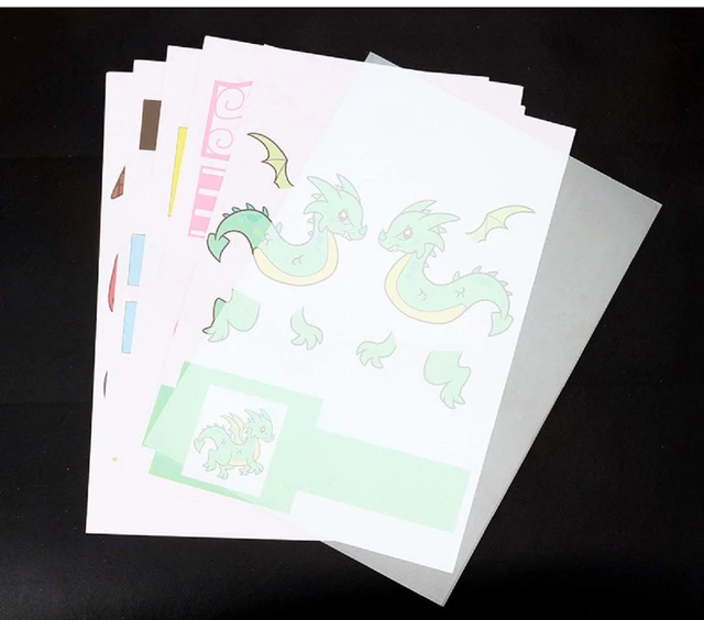 Alt view image 4 of 5 - 20 Sheets 3D Printer Drawing Molds Paper Stencils for 3D Printing Pen, 40 Patterns and a Clear Plate Set