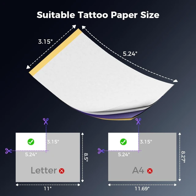 Alt view image 7 of 7 - TP31 Tattoo Stencil Printer, Wireless, Bluetooth, Thermal, Mini | with 30pcs Transfer Paper, Compatible with Phone & Tablet, for Tattoo Artists & Beginners, 3 Inch, Black