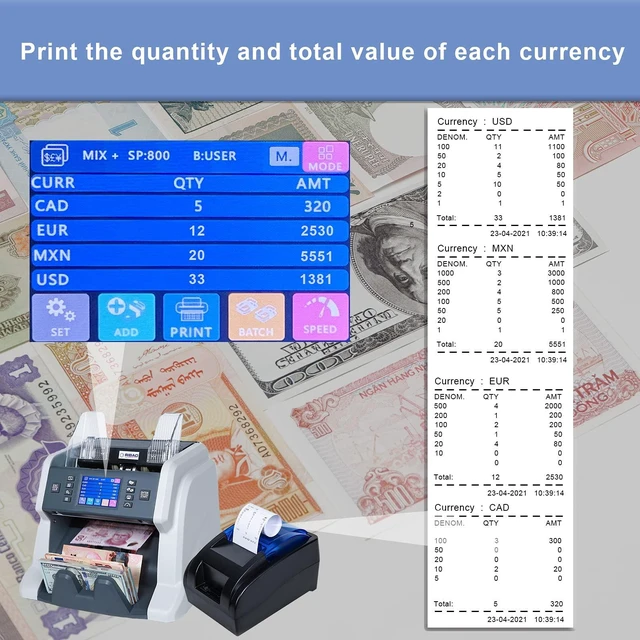 Alt view image 6 of 6 - Printer Receipt Printer Connect BC-55 BC-40 BCS-160 Mixed Bill Money Counter & Coin Sorter 58mm USB Cash Drawer Interface NOT for Square NOT for Other PC Device