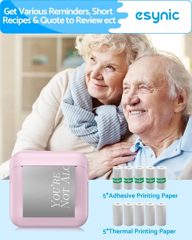 Alt view image 7 of 7 - Mini Sticker Printer-1200mAh Rechargeable Battery-Bluetooth Portable Thermal Printer-Lnkless Printing- APP With 1000 Templates-5 Roll Adhesive & 5 Thermal Paper-6*Color Pens-for Notes/Photo etc