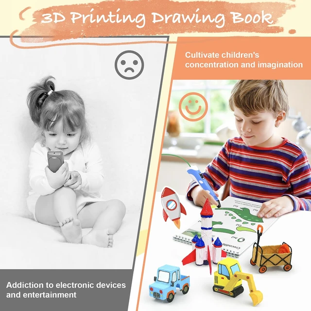 Alt view image 5 of 7 - 3D Space Printing Drawing Book, 40 Patterns Reusable Paper Template | Spiral Bound Graffiti Stencils with PVC Board, for Beginners and Artists, DIY Gift for Christmas & Birthday, School Projects