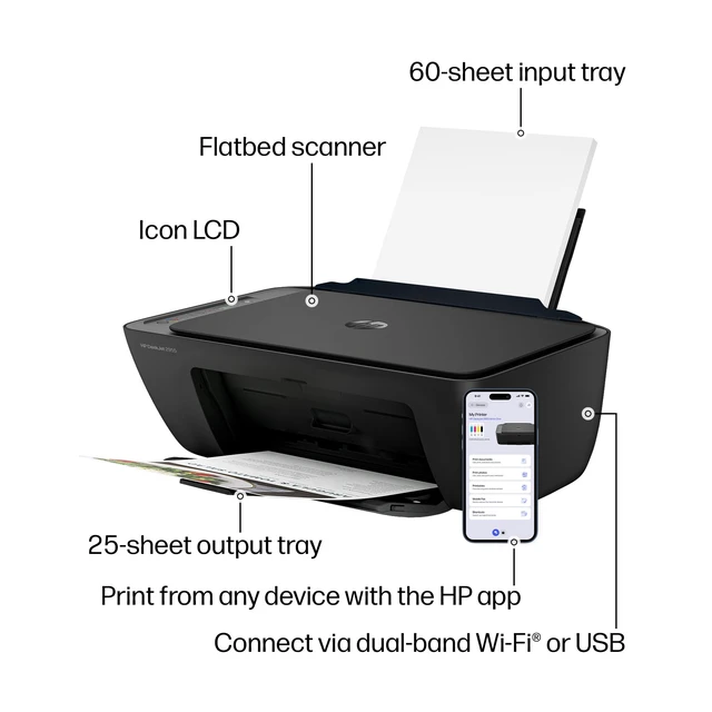 Alt view image 5 of 7 - DeskJet 2955 Wireless All-in-One Color Inkjet Printer, Scanner, Copier, Best-for-Home, 3 Month Trial of Instant Ink Included, AI-Capable (A24HJA)